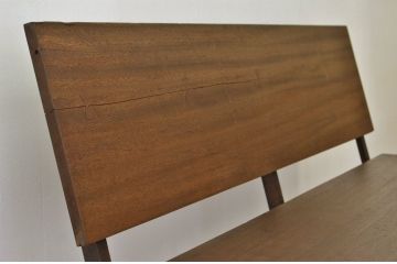 アンティーク家具　古材無垢板で作製した大型ベンチ