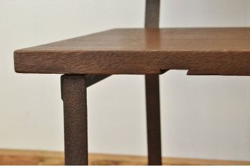 アンティーク家具　古材無垢板で作製した大型ベンチ
