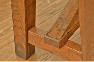 レトロ家具　★昭和レトロ 古い木のシンプルなアンティークベンチ(長椅子・イス・いす)