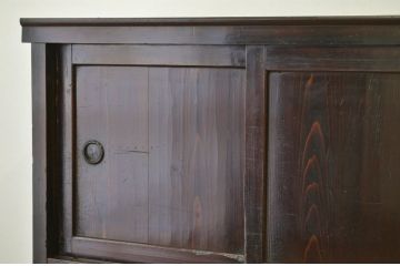アンティーク家具　古民具・骨董 明治時代/古い木の味わいある大収納棚(時代箪笥)
