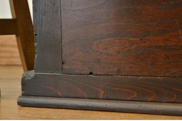 アンティーク家具　古民具・骨董 明治時代/古い木の味わいある大収納棚(時代箪笥)