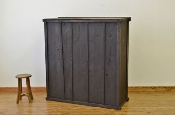 アンティーク家具　古民具・骨董 明治時代/古い木の味わいある大収納棚(時代箪笥)
