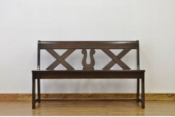 ★中古 karimoku RUSTIC(カリモク ルスティック)2人掛けベンチ長イス?