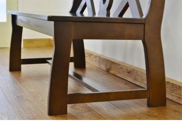 ★中古 karimoku RUSTIC(カリモク ルスティック)2人掛けベンチ長イス?
