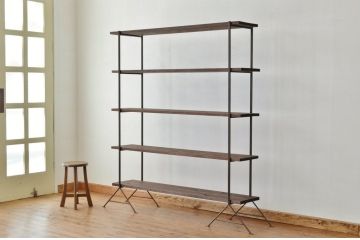 アンティーク家具　☆アイアンの薄型飾り棚(中)(陳列棚)