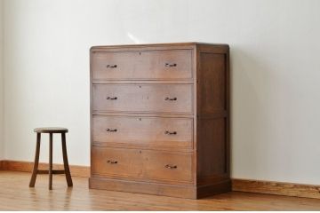 アンティーク家具　ナラ材の上質なアンティークチェスト(タンス・ドロワー)