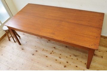 アンティーク家具　1950〜60年代古い学校の大きな作業台(ダイニングテーブル)3