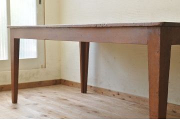 アンティーク家具　1950〜60年代古い学校の大きな作業台(ダイニングテーブル)3