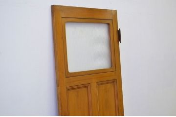上質なアンティークモールガラスドア1枚(扉・建具)