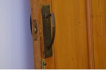 上質なアンティークモールガラスドア1枚(扉・建具)