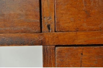 アンティーク家具　アンティーク 古いナラ材のシックな片袖机(作業台・テーブル)