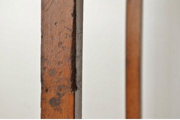 アンティーク家具　アンティーク 古いナラ材のシックな片袖机(作業台・テーブル)