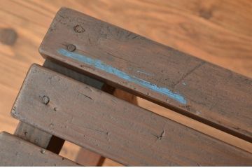 レトロ家具　昭和レトロ　古い木のアンティークロングベンチ(長椅子)