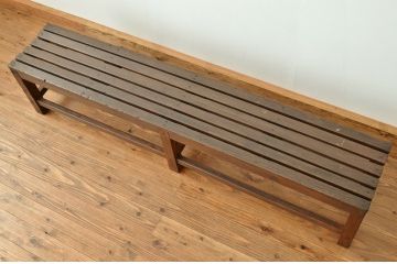 レトロ家具　★昭和レトロ・古い木の雰囲気の良いベンチ?(長イス・椅子)