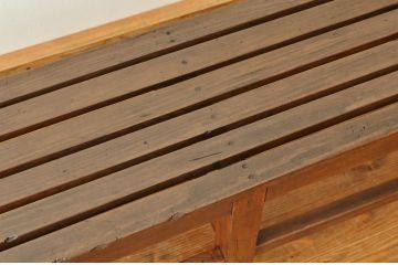レトロ家具　★昭和レトロ・古い木の雰囲気の良いベンチ?(長イス・椅子)