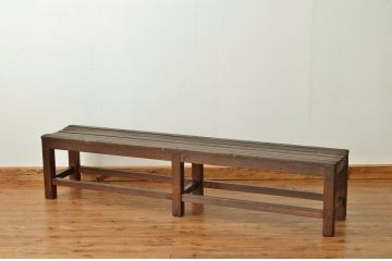 レトロ家具　★昭和レトロ・古い木の雰囲気の良いベンチ?(長イス・椅子)