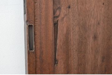 アンティーク 古い木のシックな引き戸2枚セット(帯戸、板戸)