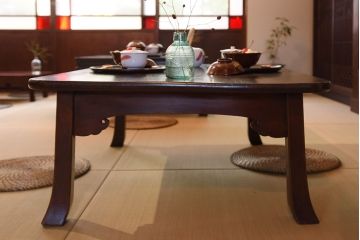 アンティーク家具　アンティーク 天板無垢材一枚板の座卓(ちゃぶ台・テーブル)