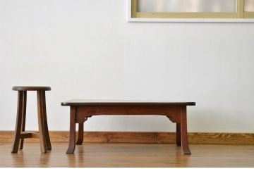 アンティーク家具　アンティーク 天板無垢材一枚板の座卓(ちゃぶ台・テーブル)