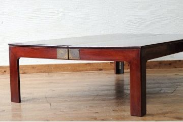 アンティーク家具　古い栗材の漆の綺麗な折り畳み式テーブル