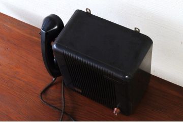 アンティーク雑貨　古い工場の壁掛け電話　ナショナル松下スピーカー