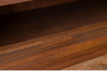 レトロ家具　★昭和レトロ 厚みのある無垢板のがっしりした飾り棚