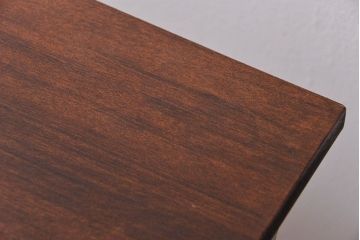 アンティーク家具　古い病院の天板無垢材の伸縮鉄脚テーブル2(作業台/キャスター付き)(サイドテーブル)