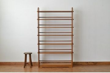 レトロ家具　昭和レトロ　大きな無垢材の本棚
