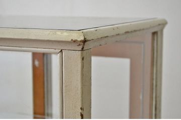 アンティーク家具　人気の縦型ペイントガラスケース(ショーケース)