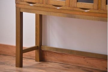 アンティーク家具　アンティーク ガラス入り20杯脚付き引き出し(ドロワー)