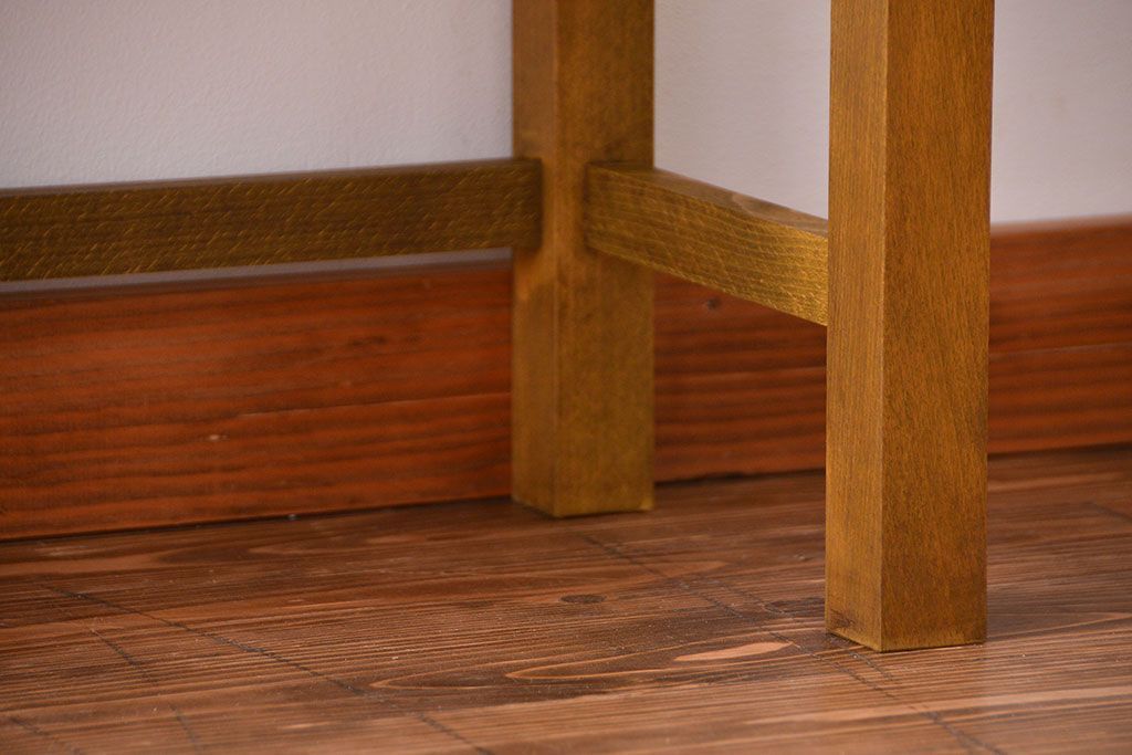 アンティーク家具　アンティーク ガラス入り20杯脚付き引き出し(ドロワー)