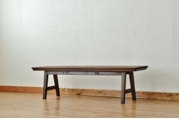レトロ家具　昭和レトロ 古い無垢材のアンティークベンチ?(長椅子・いす・イス)