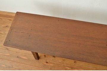 レトロ家具　昭和レトロ 古い無垢材のアンティークベンチ?(長椅子・いす・イス)