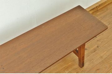 レトロ家具　昭和レトロ 古い無垢材のアンティークベンチ?(長椅子・いす・イス)