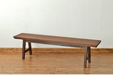 レトロ家具　昭和レトロ 古い無垢材のアンティークベンチ?(長椅子・いす・イス)