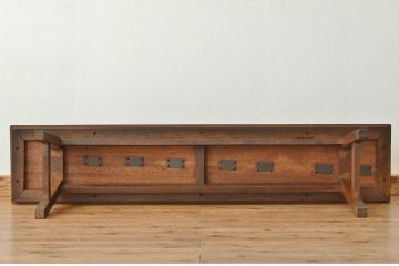 レトロ家具　昭和レトロ 古い無垢材のアンティークベンチ?(長椅子・いす・イス)