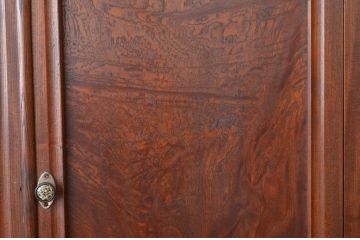 アンティーク家具　古民具・骨董 珍品希少!前面欅玉杢の重ね時代収納棚(箪笥・チェスト)