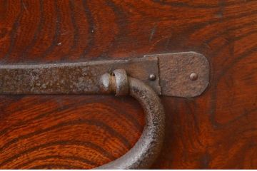 アンティーク家具　古民具・骨董 珍品希少!前面欅玉杢の重ね時代収納棚(箪笥・チェスト)