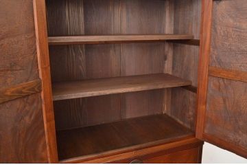 アンティーク家具　古民具・骨董 珍品希少!前面欅玉杢の重ね時代収納棚(箪笥・チェスト)