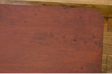 レトロ家具　昭和レトロ 天板一枚板のとても小さなかわいい角ちゃぶ台(折り畳みテーブル)