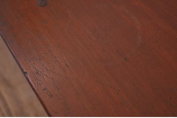 レトロ家具　昭和レトロ 天板一枚板のとても小さなかわいい角ちゃぶ台(折り畳みテーブル)