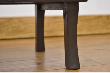 レトロ家具　昭和レトロ 天板一枚板のとても小さなかわいい角ちゃぶ台(折り畳みテーブル)