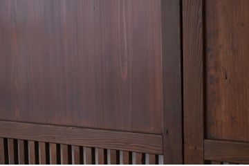 ★古民具・骨董 古い木の格子帯戸2枚セット(引き戸)