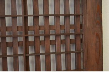 古民具・骨董 裏障子付き格子帯戸1枚(引き戸)