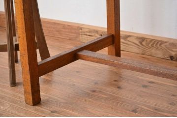 レトロ家具　昭和レトロ 縁付きデザインのかわいい平机(デスク)?作業台