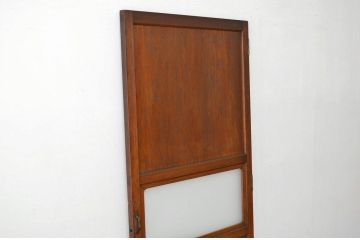 レトロ家具　昭和レトロ　すりガラス入りアンティークドア1枚(扉)