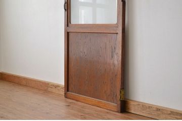 レトロ家具　昭和レトロ　すりガラス入りアンティークドア1枚(扉)