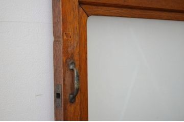 レトロ家具　昭和レトロ　すりガラス入りアンティークドア1枚(扉)