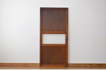 レトロ家具　昭和レトロ　すりガラス入りアンティークドア1枚(扉)