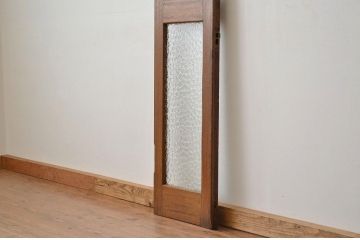 昭和レトロ 重厚な無垢材の親子ドア(子のみ)?扉